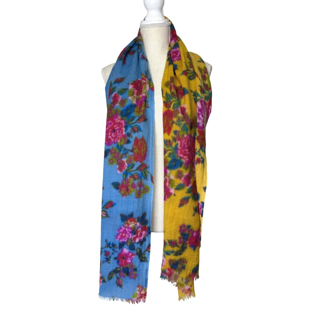 Moshka Floral Wool Scarf 24x72